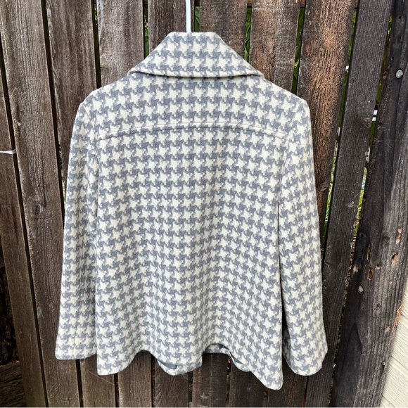 Pendleton Woman’s Houndstooth Virgin & Lambs Wool Coat Sz 14 - Picture 10 of 15